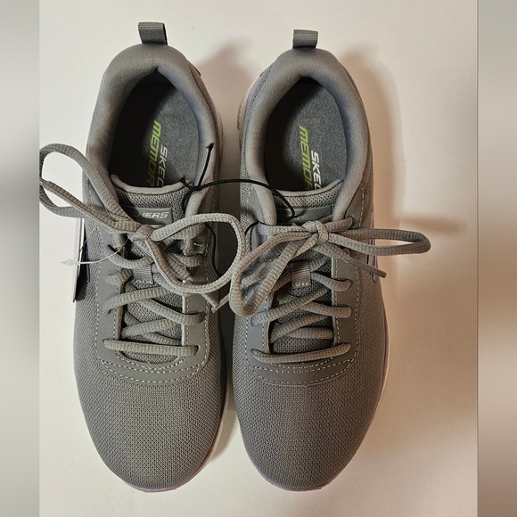 NWT Sketchers Sneakers Grey and Purple 5 1/2 - Picture 6 of 7